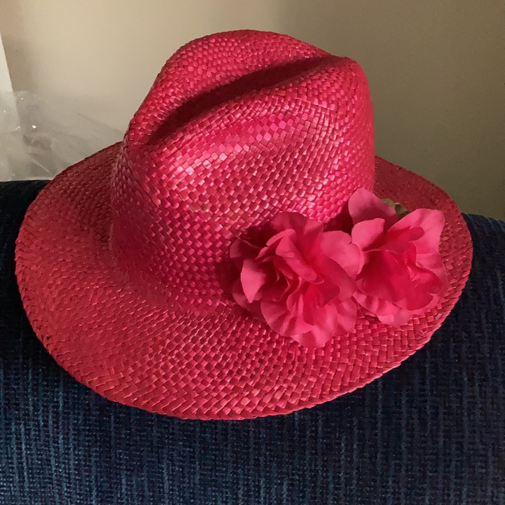 Raffia Hat Large Brim - image 2